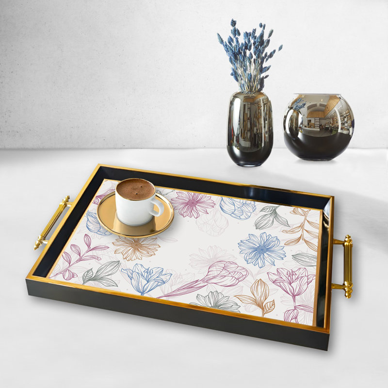 Elegant Glass Tray, 19.7 x 11.4 x 1.4 inches | 100% Durable Glass Construction | Easy to Clean with Damp Cloth | Ideal for Serving, Decorative Display, and Organizing | Stylish Addition to Home Décor