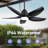 42/52 Inch Waterproof Outdoor Ceiling Fan With Lights And Remote,ceiling Fans With 3 Colors Led Light,quiet Dc Motor, Wet Rated Plug In Ceiling Fan With Cord For Patios Porch Pergola-1399805258