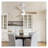 48 Inch White Indoor Ceiling Fan with Light, 3 Solid Wood Blades Remote Control Reversible DC Motor-125410509