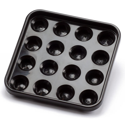 GSE Black Plastic Pool Ball Carrying Tray, Billiard Ball Storage Holder for 2.25-Inch Pool Balls