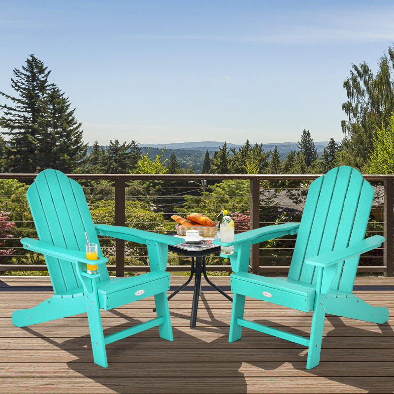 Outdoor Adirondack Chair, Turquoise