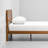 Full Japanese Joinery Platform Bed Frame, Mid-Century With Tall Headboard, Noise-Free Solid Bamboo Wood Sustainable, Sturdy Slat Support With Heavy Duty, Tool-Free Assembly, 10-Inch Storage-2037613548