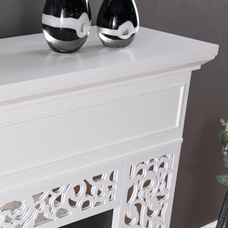 Kamiah 45.75'' W White Electric Fireplace