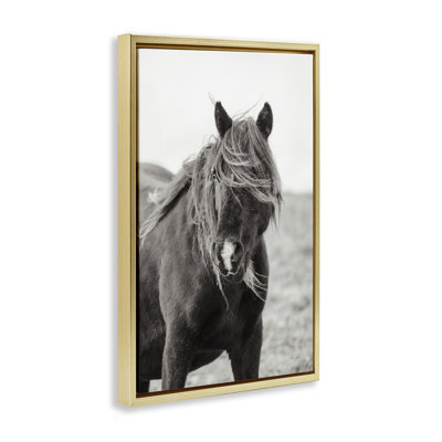 Art mural sur toile Wild Pony with Windy Mane, design par Deborah Revell