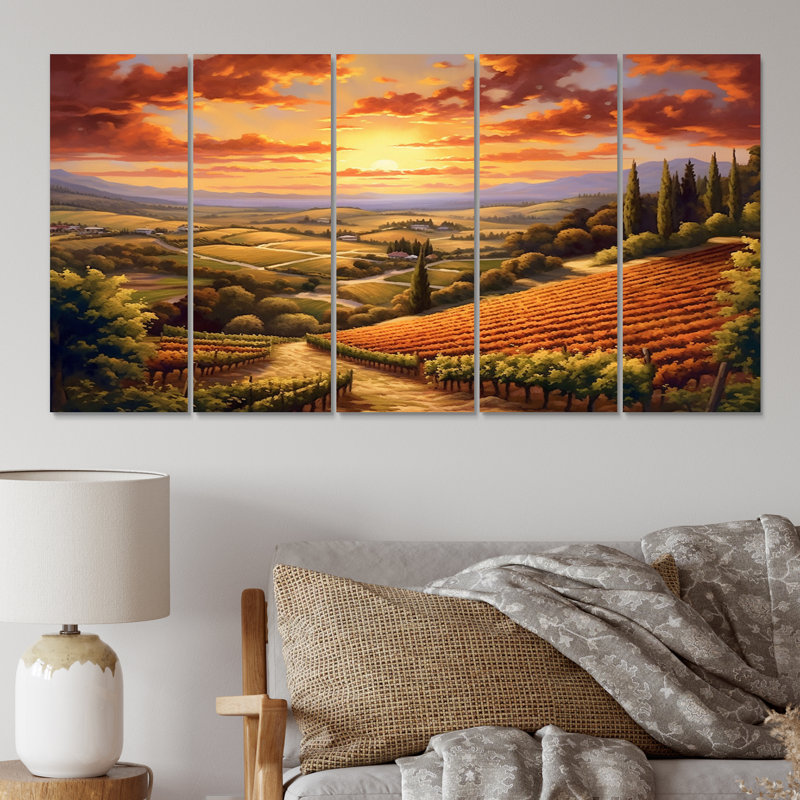 Forest Getaway - Countryside Canvas Print - 5 Equal Panels
