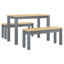 Gurnee 4 - Person Wood Patio Dining Set with-1786176637-1786176638