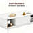 39"Coffee Table with Storage,Modern Fluted Drop‑Down Cabinet for Living Room-472225577