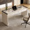 White Rectangular Stone desk