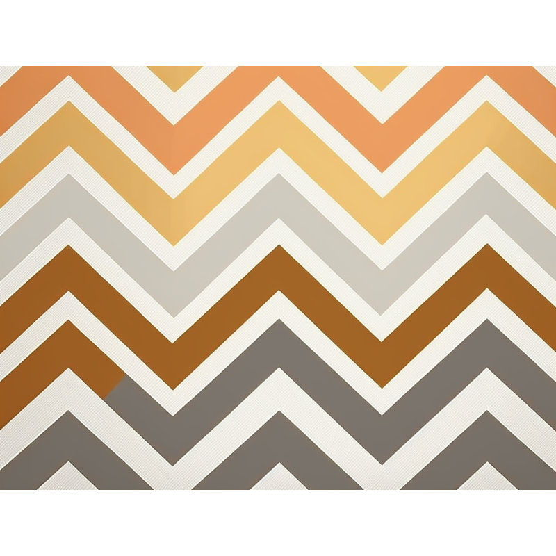 Checkered Comforter, Twin Extra Long Comforter, Gold/Orange Chevron