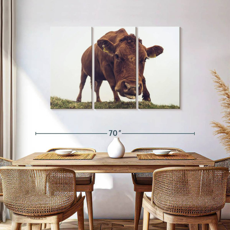 Brampt Chocolate Cow Face, 36" H x 57" W