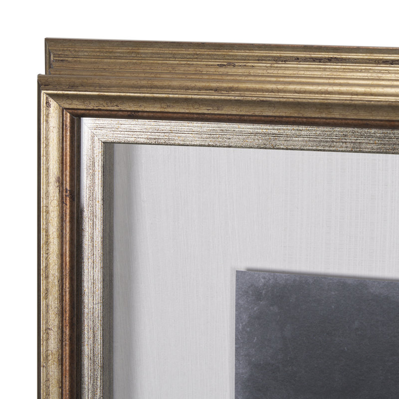 Foliage Dramatique III by Vision Studio Hand Embelished Textured Framed Art Print Matted under Glass