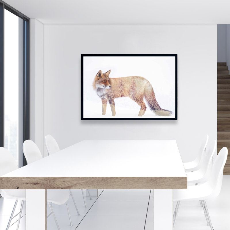 Forest And Fox Print On Canvas