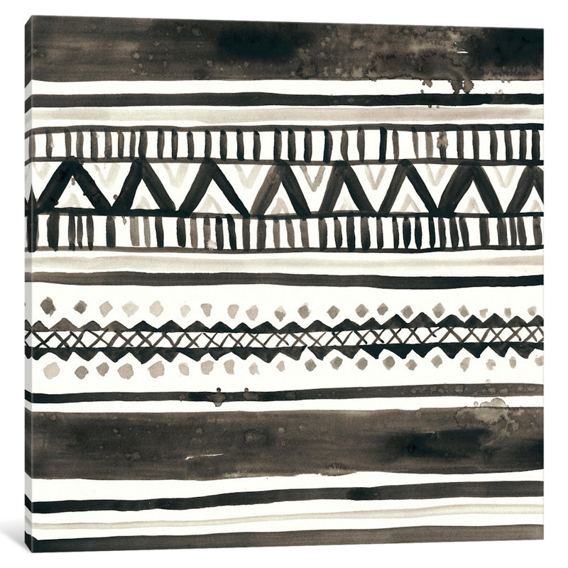 « tribal echo i », reproduction d’art sur toile tendue, H 26 po x l 26 po x P 1,5 po, Toile tendue, Pas de tapis
