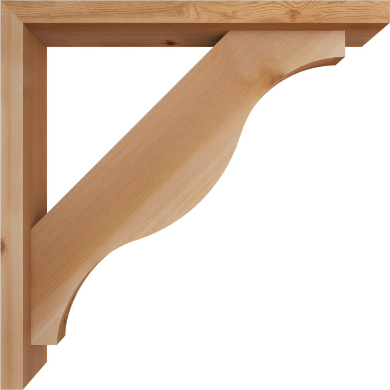 Support Funston Block avec support décalé, 26 x 26, Cèdre rouge occidental de l 3 1/2 po (lisse)