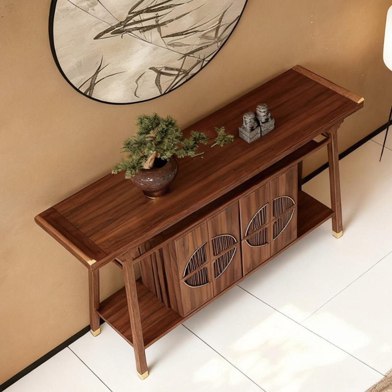 Nouvelle table d'entrée de style chinois, H 35,4 po x l 55,1 po x P 15 po