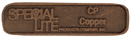 Plaque de boîte aux lettres à 3 lignes, Cuivre