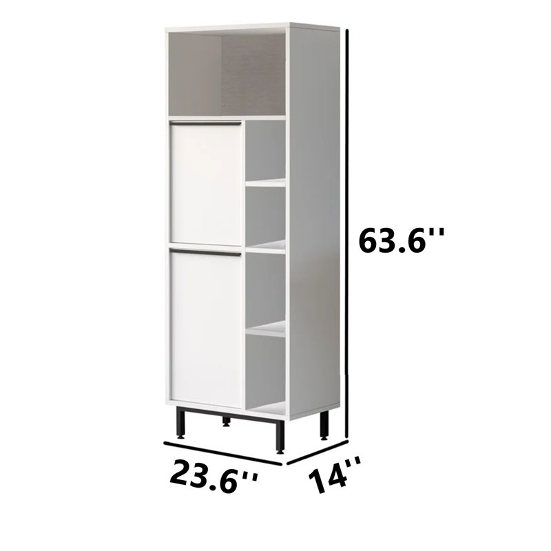 Armoire de salle de bain autoportante, Blanc