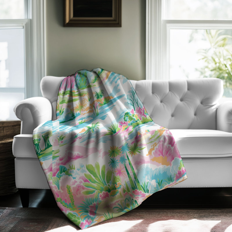 Maritime Beacon Patterns - 1 Piece Premium Sherpa Blanket, 60" W x 80" L, Preppy Western Style