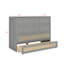 Lit escamotable double avec tiroirs-1015218456