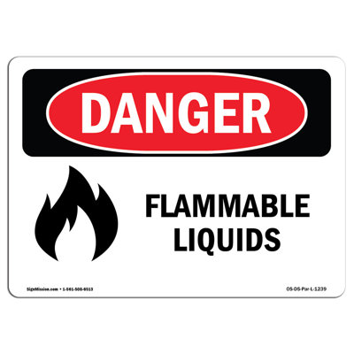 OSHA Danger Flammable Liquids Sign