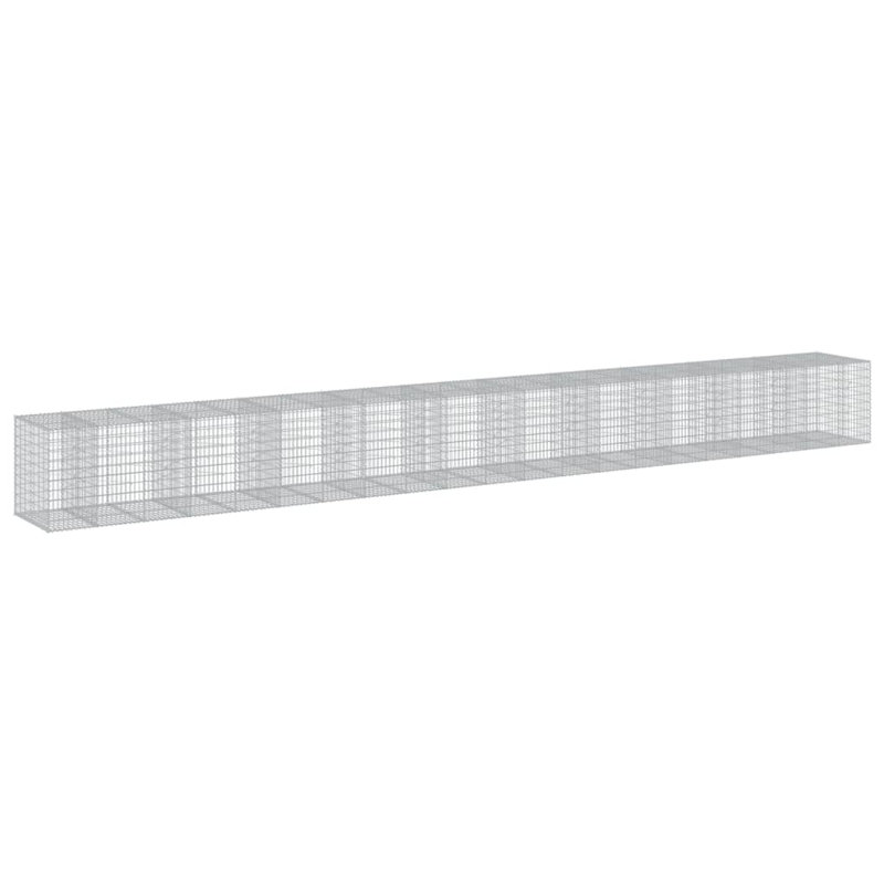 Très grand pot d'extérieur Gabion, H 39,4 po x l 41,3 po x P 39,4 po