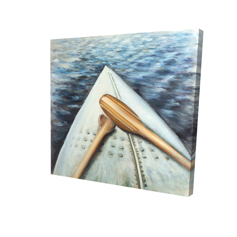 «Canoe Adventure», reproduction sur toile, Toile tendue, H 8 po x l 8 po