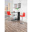 Tabouret de bar en similicuir rouge de style contemporain, ensemble de 2 tabourets de cuisine à hauteur réglable pour îlot de cuisine-212159523