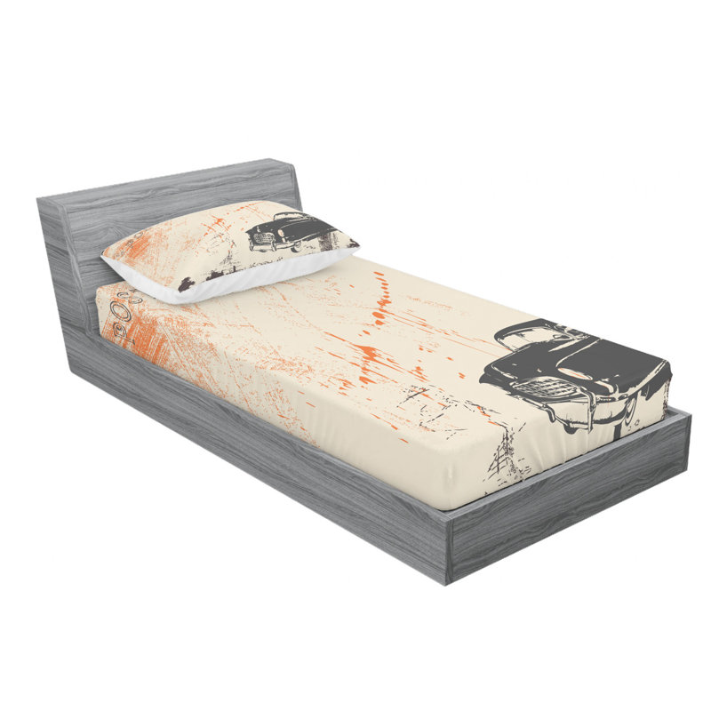 Microfiber Sheet Set, Twin Sheet Set with Fitted Sheet
