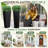 2-piece Plastic Planter Box Set, Imitation Wicker Tall Planter Pots-1890644932-1890644938