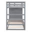 Lit superposé simple au-dessus de simple avec lit gigogne et escalier de rangement - Lit superposé pour enfants et adolescents peu encombrant-1058027510