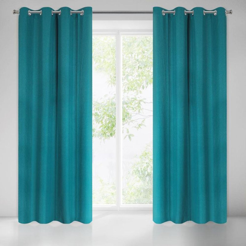 Blackout Curtain Single Panel, Turquoise