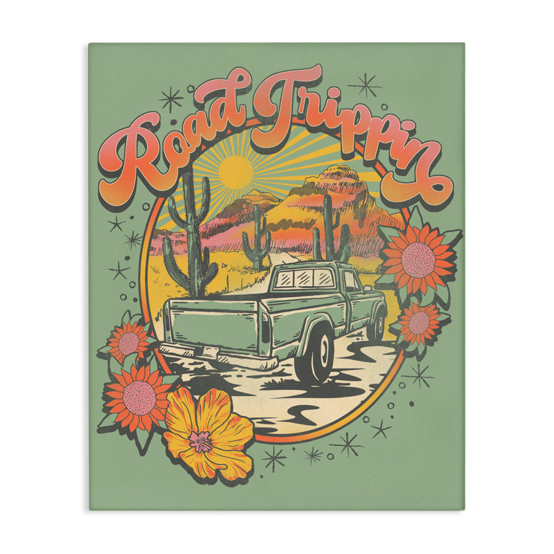 Toile de camion rétro Road Trippin, conception par Jedco Brands, Inc., H 30 po x l 24 po