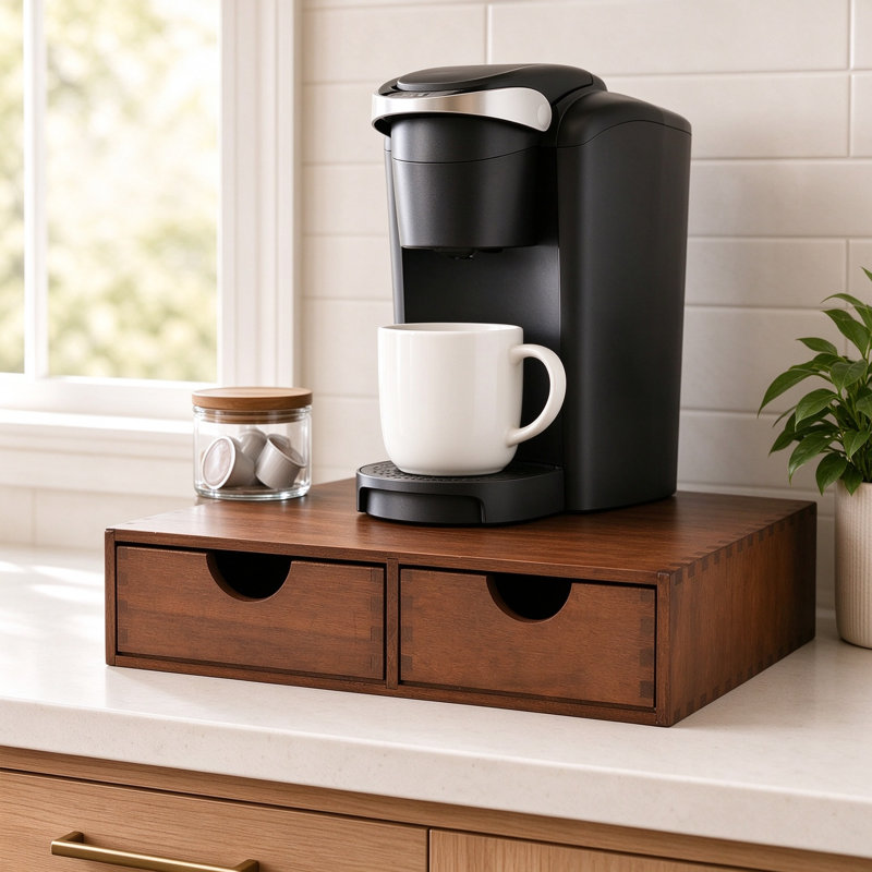 Boîte de rangement en bois pour dosettes de café K