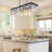 Duvernay 8 - Kitchen Island Rectangle Chandelier with Crystal Accents