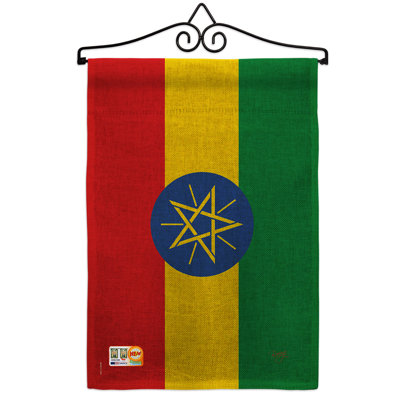 Double Sided 18.5'' H x 13'' W Burlap Flag Set