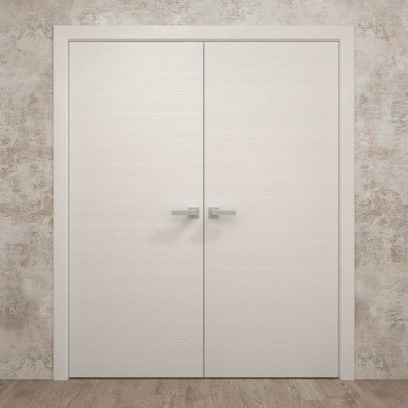 Portes doubles intérieures intérieures | Ego 5000 | Cadre de panneau intérieur en bois massif | Portes modernes pour placard