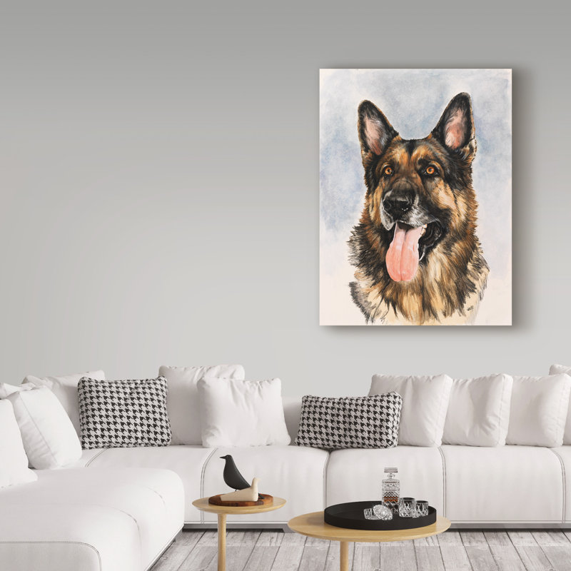 Adelphi, berger allemand - impression sur toile tendue, H 32 po x l 24 po x P 2 po