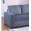 Canapé-lit convertible Lit escamotable Pieds en plastique Coussin dossier Accoudoirs carrés Poignées pratiques Finition gris foncé Salon principal