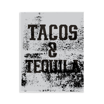 Tacos & Tequila with Splatter Wall Plaque Art by Jessica Weifle