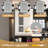 Rattan Vanity, Makeup Vanity Desk With Mirror And Adjustable LED Light, 4 Drawers & 1 Cabinet-100099341
