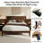Mid-Century Modern 12 Inch Bamboo Wood Platform Bed with Wood Slat Support, No Box Spring Needed, Easy Assembly-376953079-385679406