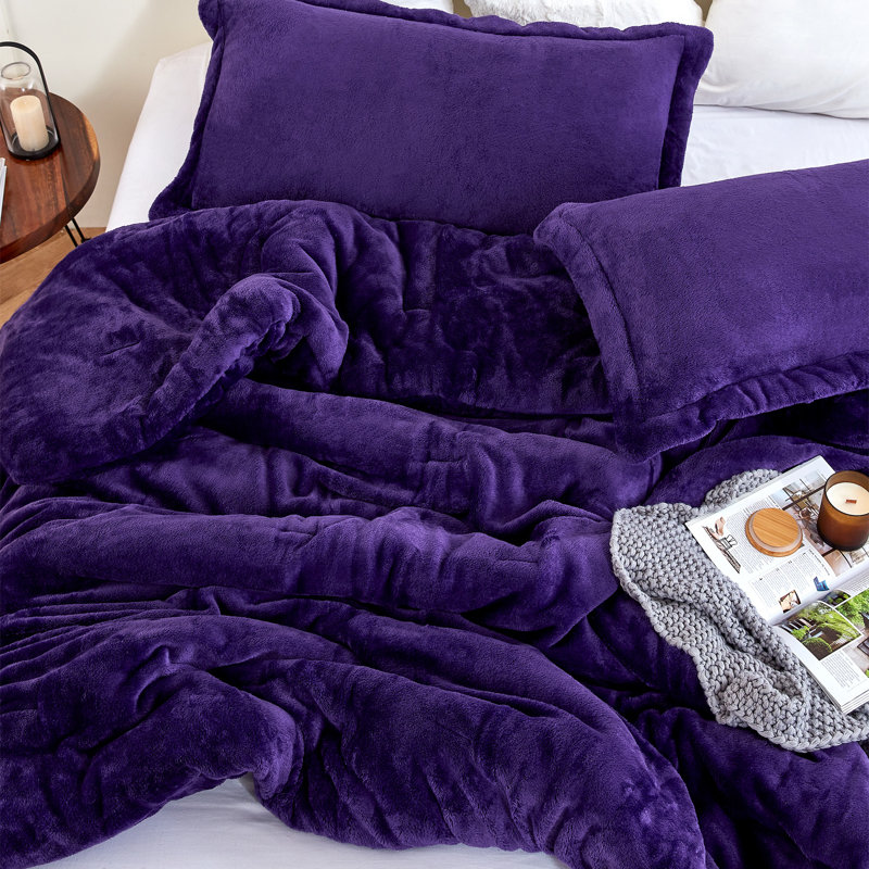 Me Sooo Comfy Coma Inducer Oversized Comforter Set, Queen Comforter + 2 Standard Shams, Purple