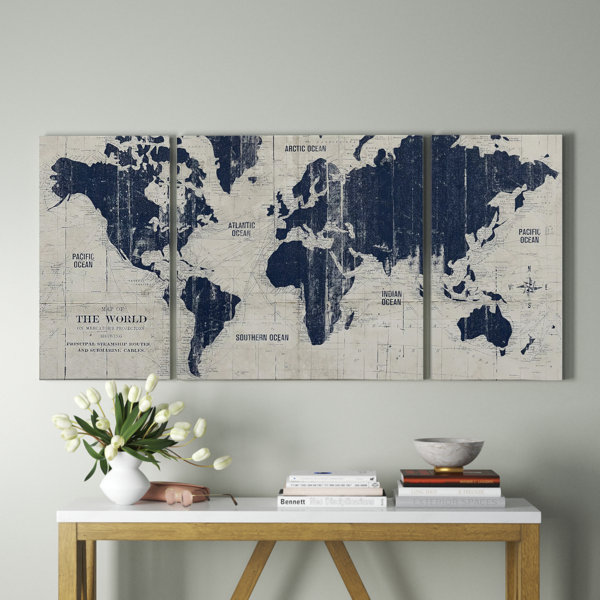 Large World Map Wall Art Wayfair