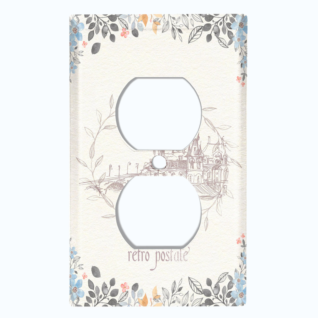 Patterned 1 - Gang Toggle Light Switch Standard Wall Plate WorldAcc