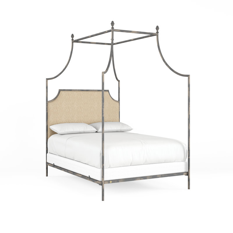 337 Flying Arch Canopy Bed | Complete Canopy, Appomattox/Natural, Queen