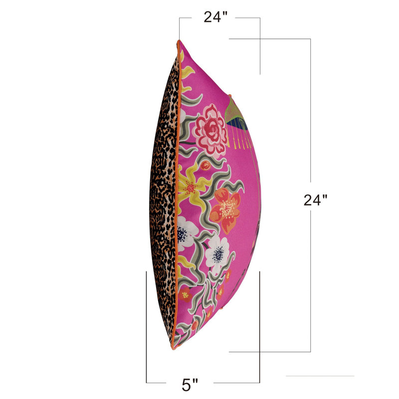 Vibrant Double-Sided Monkey and Cheetah Velvet Pillow