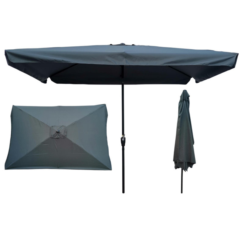 Parasol rectangulaire pour terrasse, Gris
