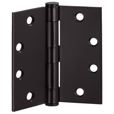 Design House 189894 Door Hinges For Interior Doors, 9-Pack, 4.5-Inch X 4.5-Inch – Square 5/8-Inch Radius Steel Door Hinge – Antique Brass – Fits Standard Doors
