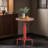 Industrial Bar Table 32.28"-36.22" Height Adjustable Swivel Round Wood Tabletop 23.62" Dia, Kitchen Dining Office Coffee Bistro Pub Table-217893141-217893138
