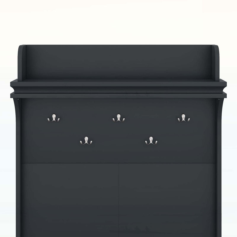 Versatile Hall Tree with Abundant Storage and Sturdy Hooks for Home Enhancement, Dark Blue